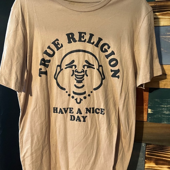 True Religion Men's Have a Nice Day T-Shirt SIze: Medium - Picture 3 of 4